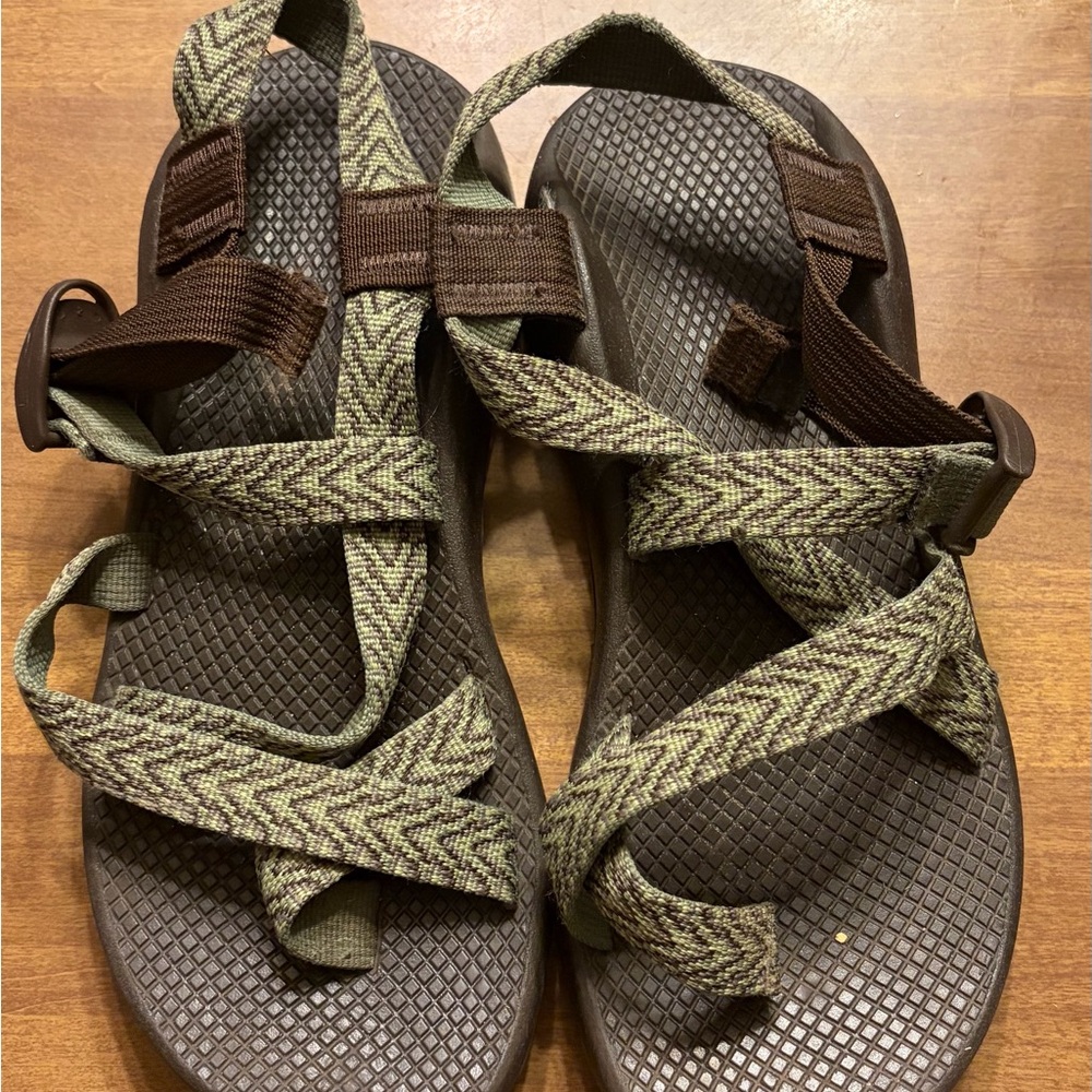 Green and Brown Chaco Strap Sandal